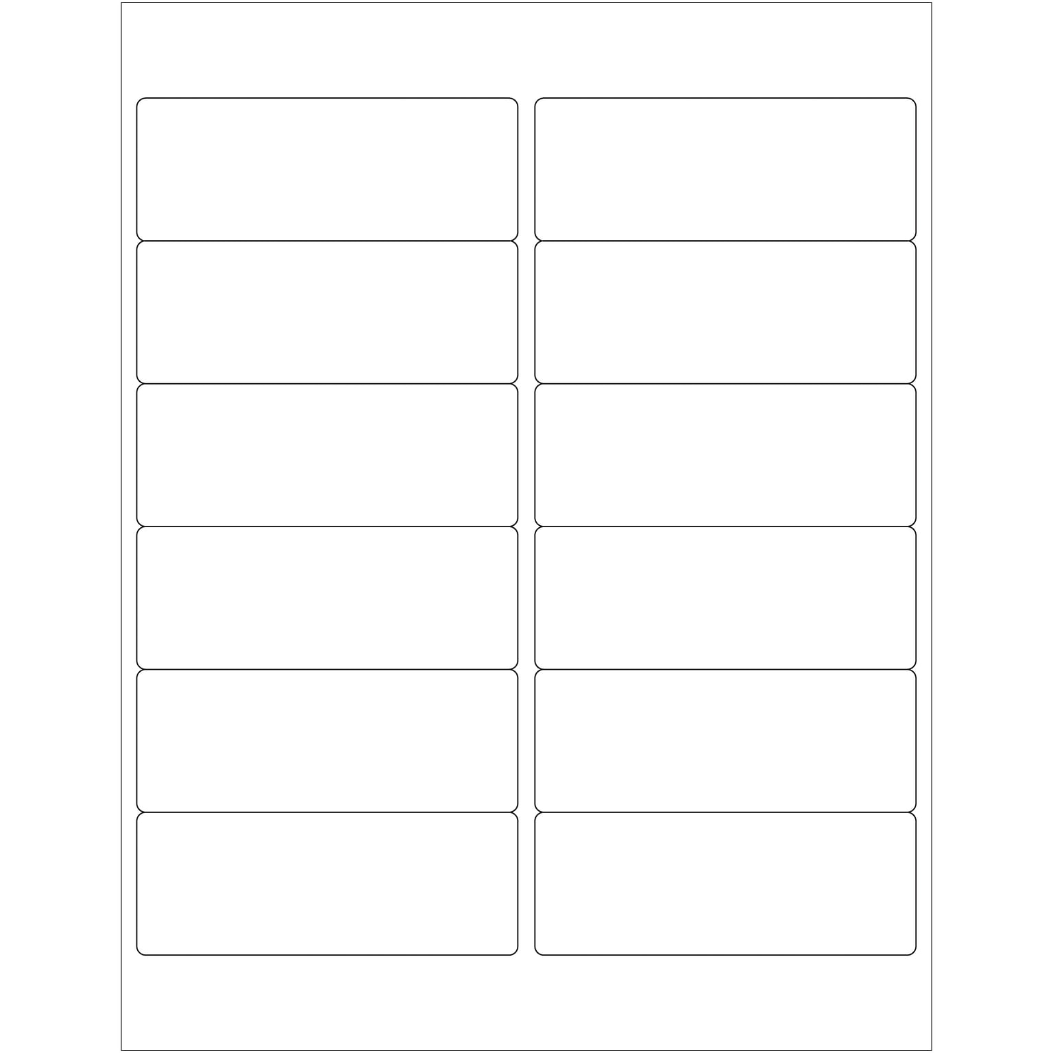 Tape Logic Laser Labels, Rectangle, 4 x 1 1/2, White, 1200/Case (LL123)