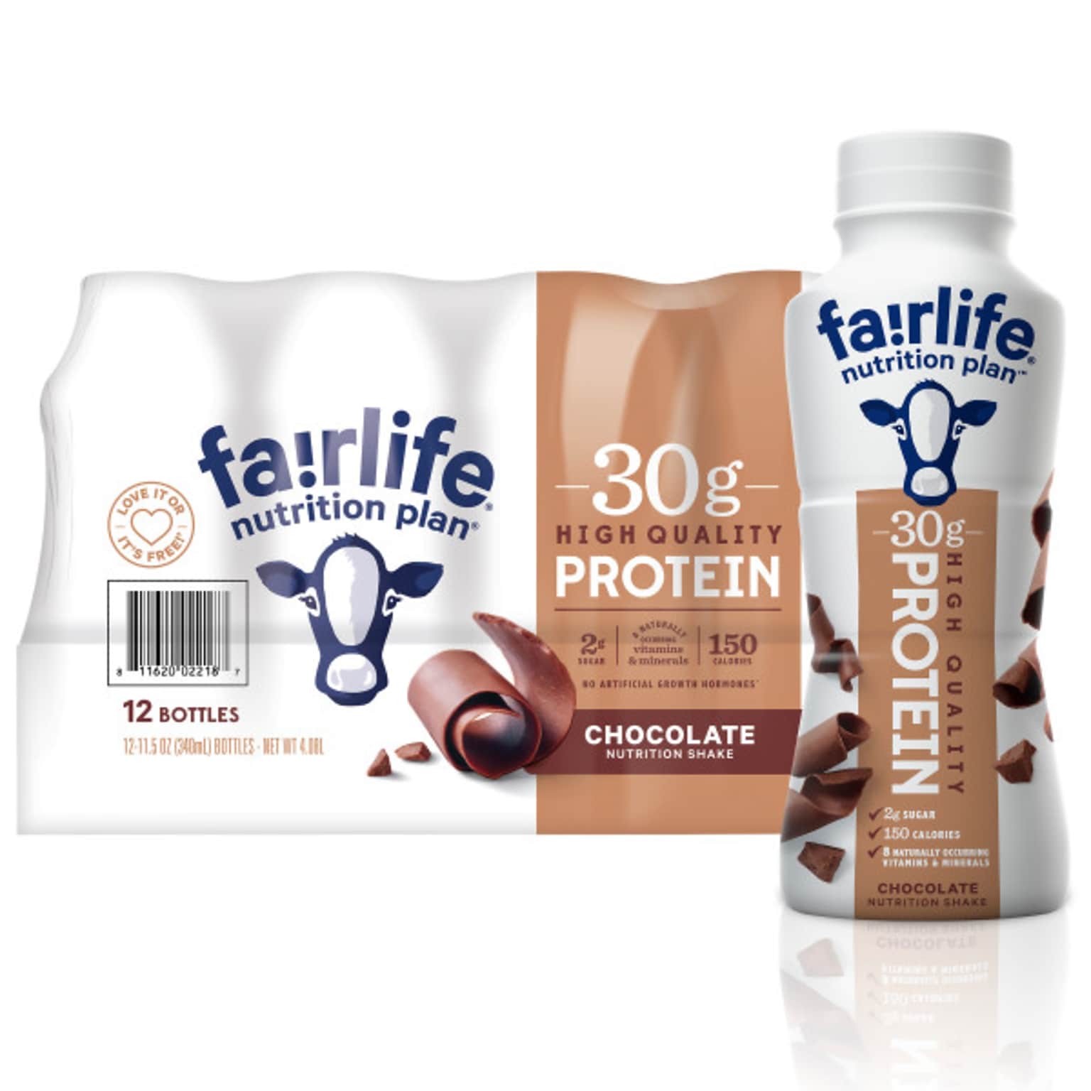 Fairlife High Protein Chocolate Nutrition Shake, 11.5 oz., 12/Box (220-01002)
