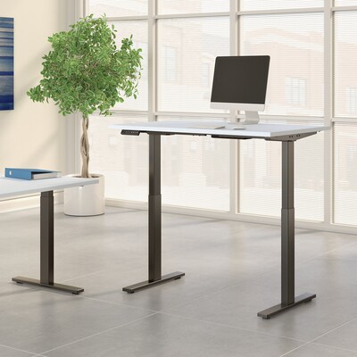 Bush Business Furniture Move 60 Series 48"W Electric Height Adjustable Standing Desk, White (M6S4824WHBK)