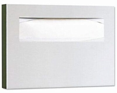 Bobrick Toilet Seat Cover Dispenser, 15 3/4 x 2 x 11, Stainless Steel (BOB221)