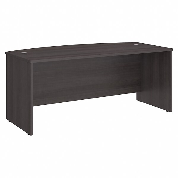 Bush Business Furniture Studio C 72W x 36D Bow Front Desk, Storm Gray (SCD172SG)