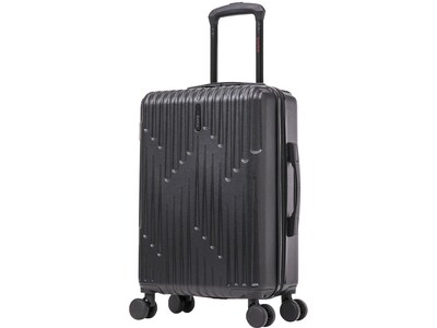 InUSA Drip Polycarbonate/ABS Carry-On Suitcase, Black (IUDRI00S-BLK)