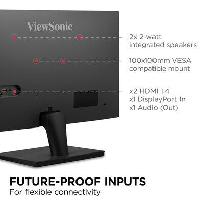 ViewSonic 27" 75 Hz LED Monitor, Black (VA2715-2K-MHD)