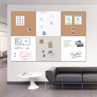 U Brands Cork Bulletin Board, Frameless, 2.5 x 2.5 (4887U00-01)