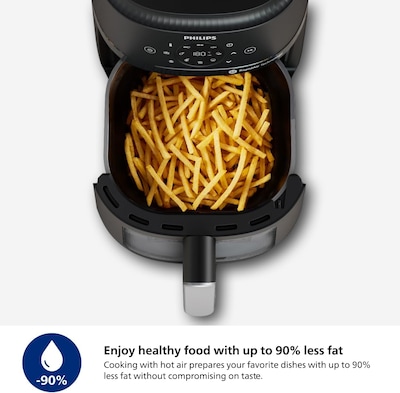 Philips 2000 4.4 Qt. Air Fryer with Rapid Air Technology, Black (NA22100)