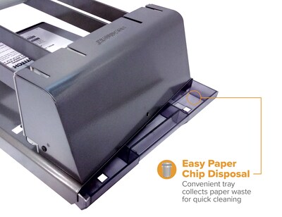 Bostitch 3-Hole Punch, 130 Sheet Capacity, Black (03200)