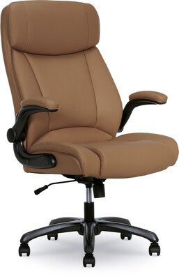 Serta Torrington Ergonomic Polyurethane Big & Tall Chair, 400 lb. Capacity, Light Tan (52399-TAN)