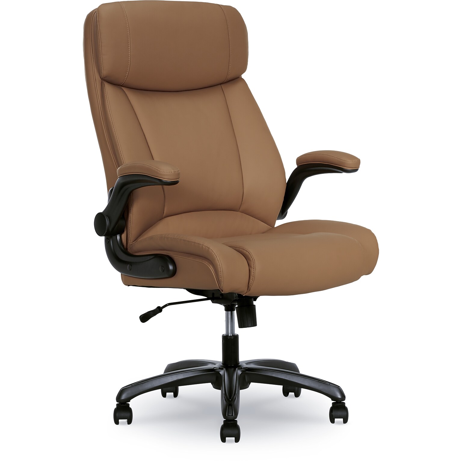 Serta Torrington Ergonomic Polyurethane Big & Tall Chair, 400 lb. Capacity, Light Tan (52399-TAN)
