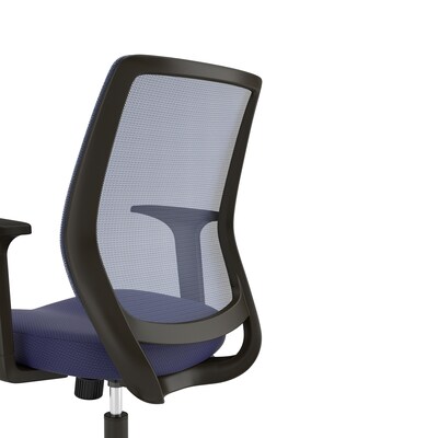 Union & Scale™ Essentials Ergonomic Fabric Swivel Task Chair, Blue (UN56965)