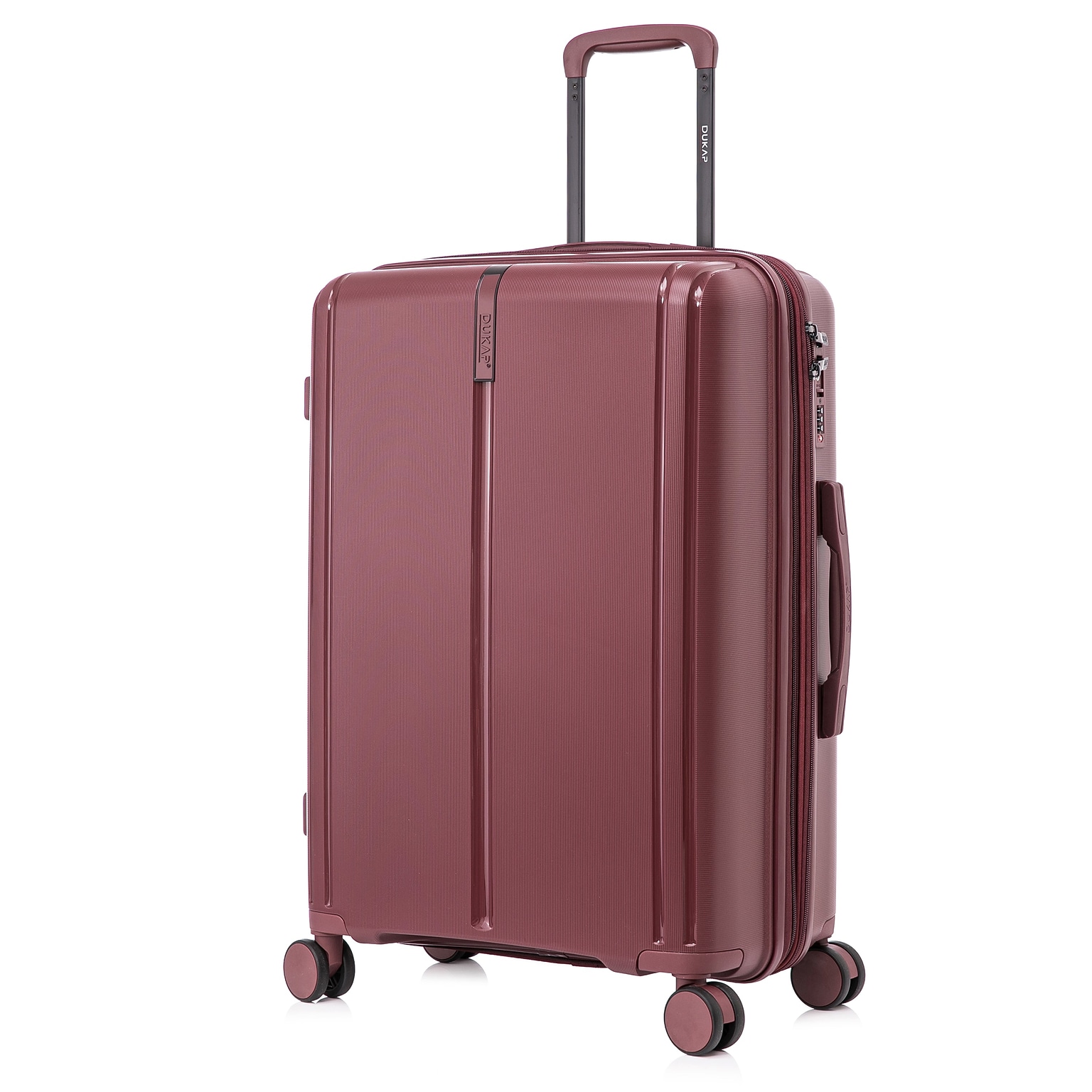 DUKAP Airley 25.79 Hardside Suitcase, 4-Wheeled Spinner, TSA Checkpoint Friendly, Wine (DKAIR00M-WIN)