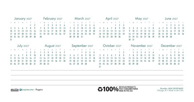 2027 House of Doolittle Earthscapes Puppy 8.5 x 4 Monthly Desk Calendar (3659-27)