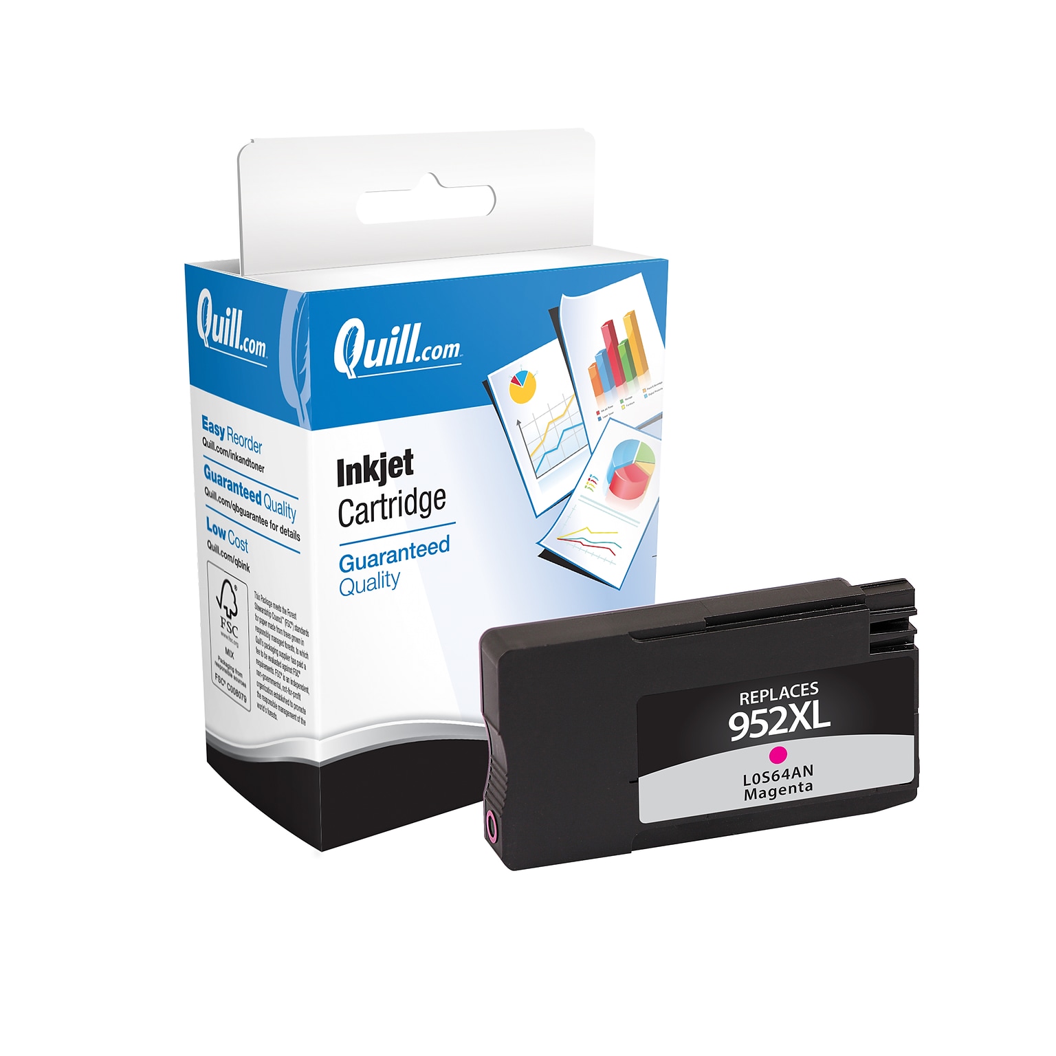 Quill Brand®  Remanufactured Magenta High Yield Inkjet Cartridge  Replacement for HP 952XL (L0S64AN) (Lifetime Warranty)