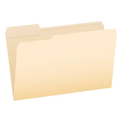 Pendaflex Recycled File Folder, 1/3-Cut Tab, Assorted, Legal Size, Manila, 100/Box (753 1/3)