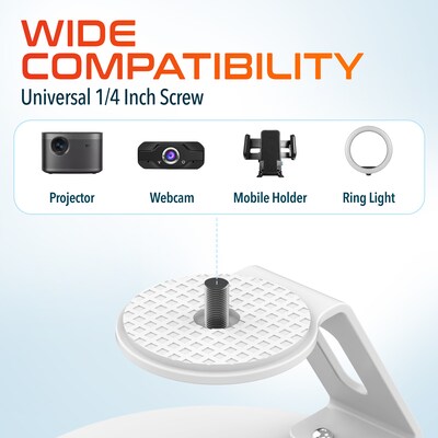 Delton 12D Projector Stand with 360° Rotating Base, White (DPS12D)