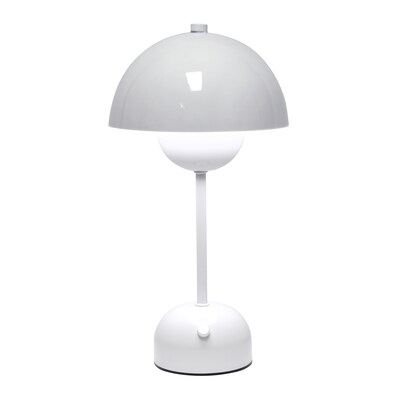 Simple Designs Mushroom Magic LED Table Lamp, White (LD1069-WHT)