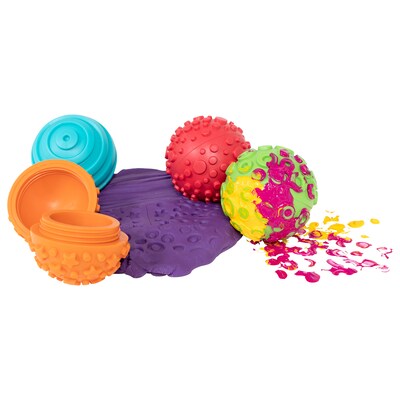 Ready2Learn Paint and Dough Texture Spheres, Assorted Colors, 4/Pack (CTUCE10061)