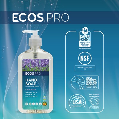 ECOS PRO Liquid Hand Soap, Lavender Scent, 17 Oz. (PL9665/6X)