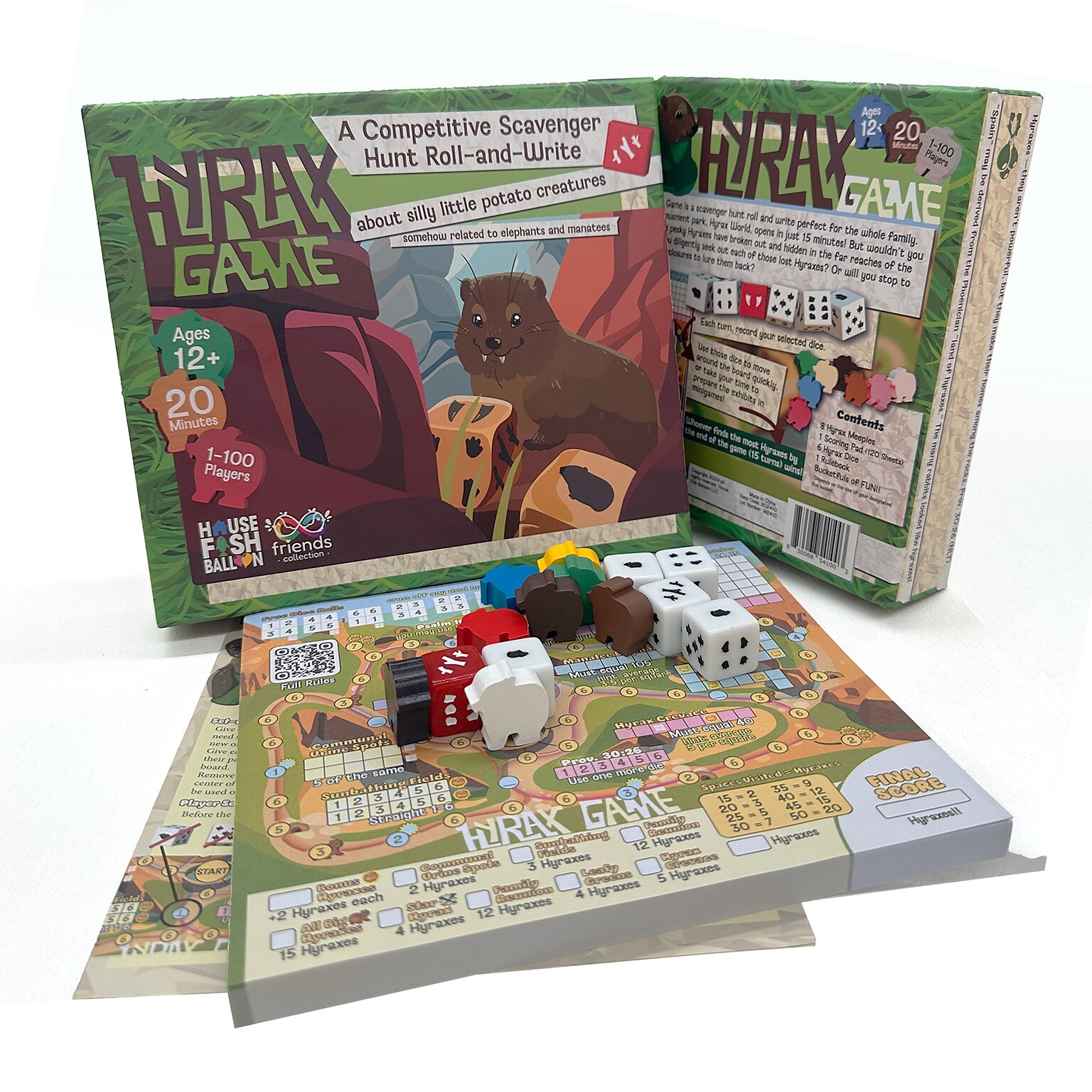 House Fish Balloon Hyrax Board Game (HFBHX)