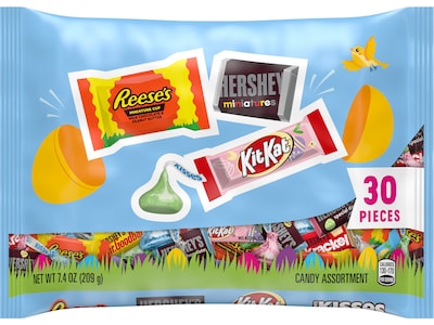 Hersheys Miniatures Assorted Chocolate Variety Bag, 7.4 oz., 30/Pieces (34000-36425)
