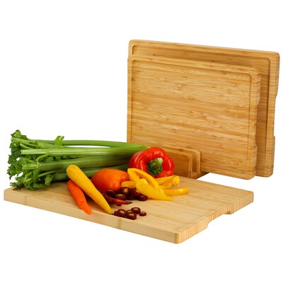 MegaChef  Bamboo Cutting Board Set with Base (935122169M)