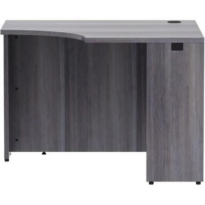 Lorell Essentials 42" W Corner Writing Desk, Weathered Charcoal (LLR69592)