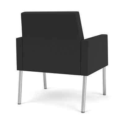 Lesro Mystic Lounge Fabric Guest Chair, Open House Graphite/Silver (ML1101.SSV-01OHGP)