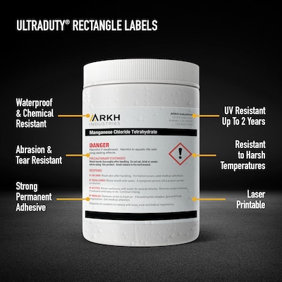 Avery Laser UltraDuty GHS Labels, 2 x 3, White, 400 Labels/Box (97184)