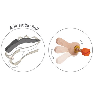 PlanToys Tool Belt and Wooden Tool Set, Natural (PTS3485)