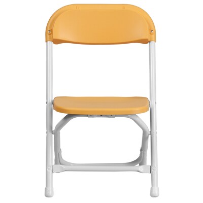 Flash Furniture Plastic Kids Folding Chair, Yellow, 2 Pieces (2YKIDYL)
