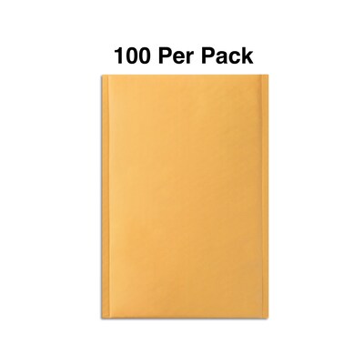 Staples 11.25 x 15 Self-Sealing Bubble Mailer, #5, Kraft, 100/Pack (ST56638)