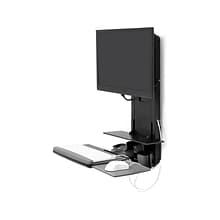 Ergotron StyleView Adjustable Sit-Stand Vertical Lift, Up to 24 Monitor, Black (61-080-085)