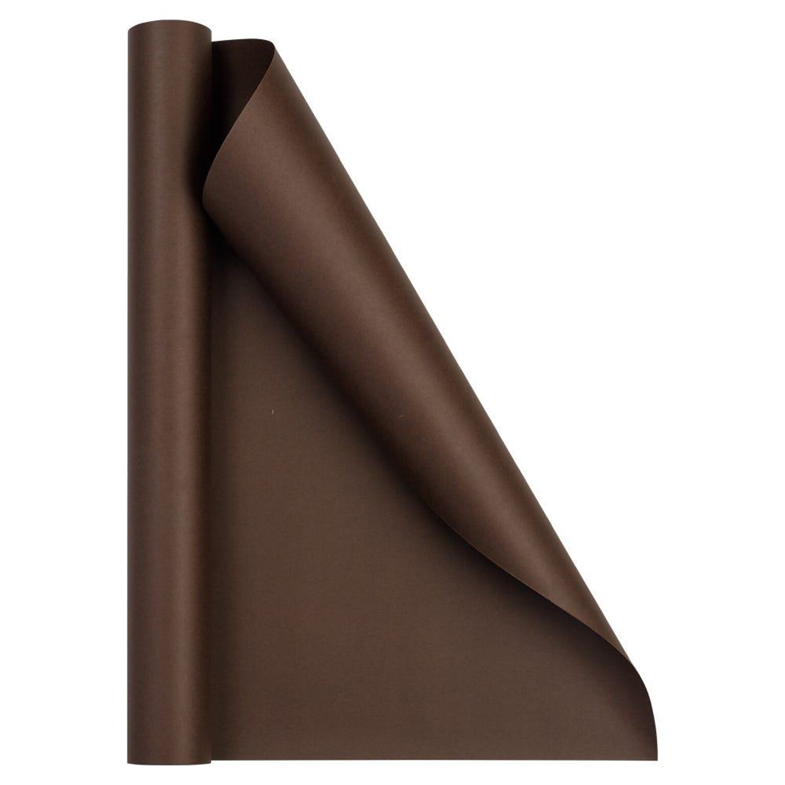 JAM Paper Short Mini Roll Wrapping Paper, 26.3 sq. ft., Chocolate Brown, 2/Pack(277013527263a)