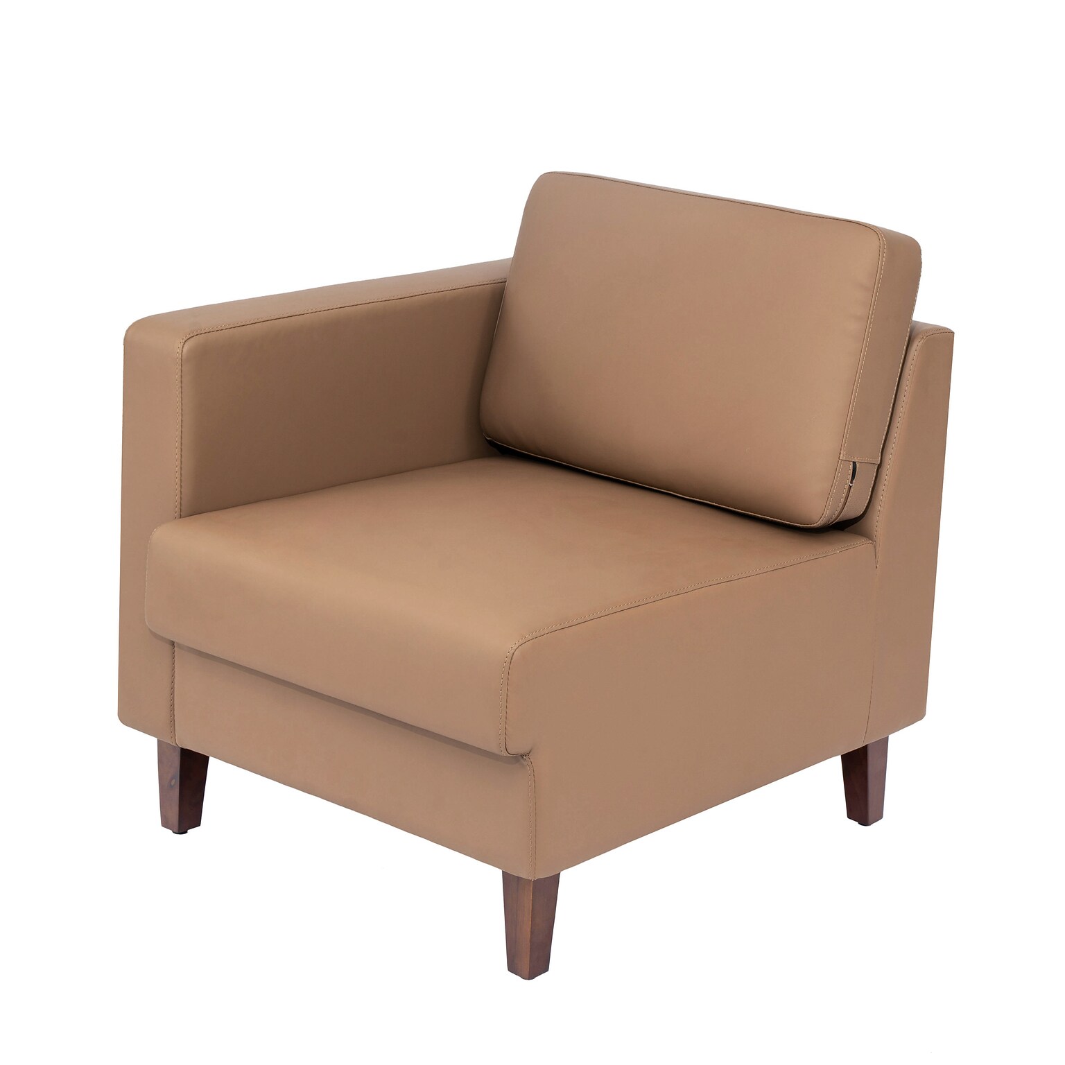 Flash Furniture Hercules Artemis LeatherSoft Left Arm Reception Chair, Cognac (ZB8921CLACOGNAC)