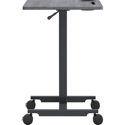 Lorell 27"W Manual Rectangle Adjustable Standing Desk, Weathered Charcoal (LLR84837)