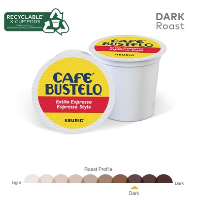 Cafe Bustelo Espresso Coffee, Dark Roast, Keurig® K-Cup® Pods, 24/Box (6106)