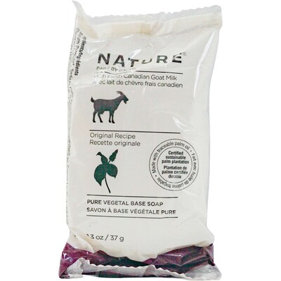 Canus Nature Original Goats Milk Soap, 1.3 oz Bar, 12 Bars/Bag, 12 Bags/Carton