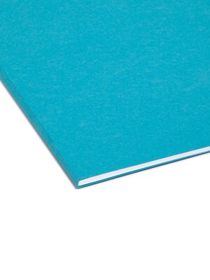 Smead File Folder, 3 Tab, Letter Size, Teal, 100/Box (10291)