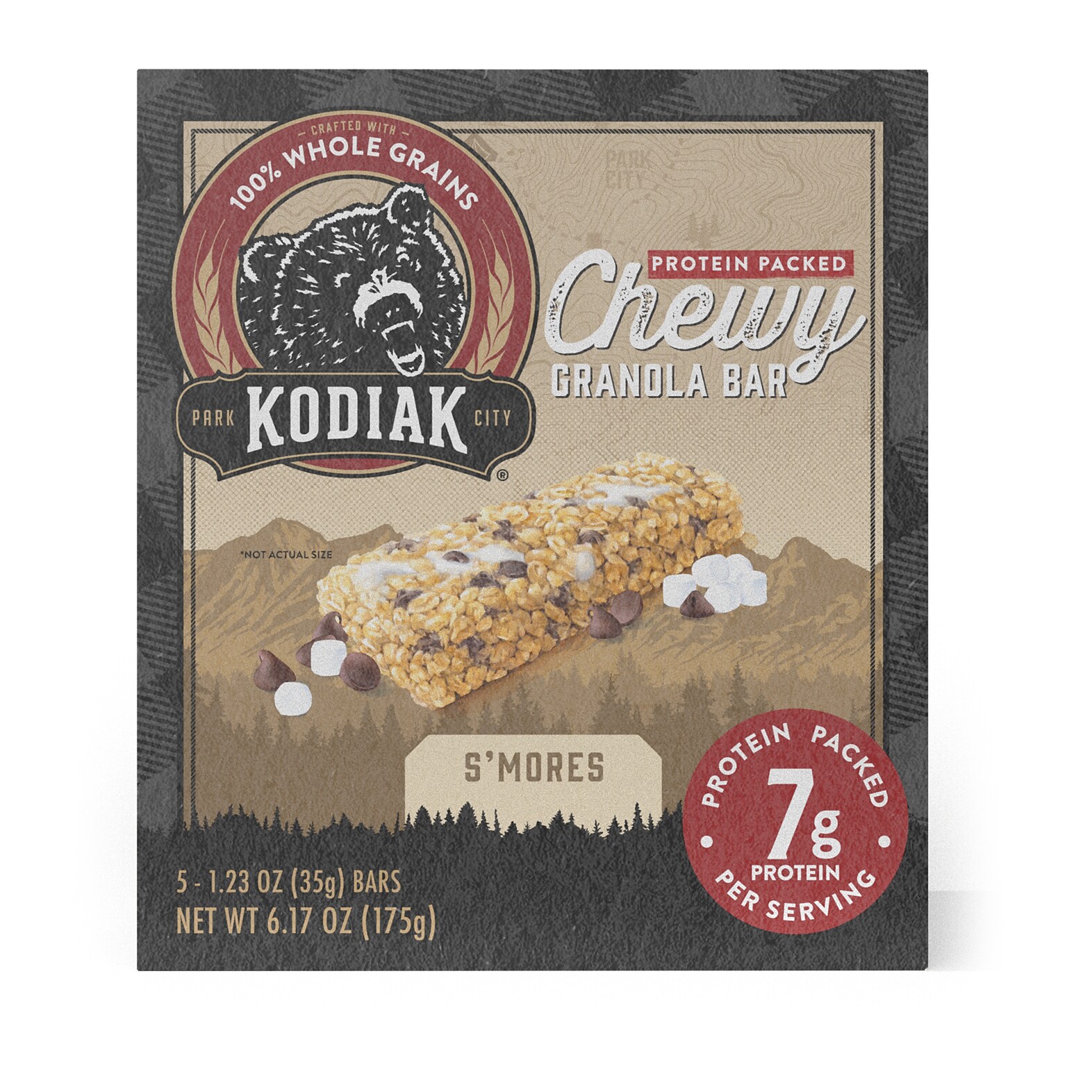 Kodiak Chewy SMores Granola Bar, 6.17 oz., 5/Box (1642)