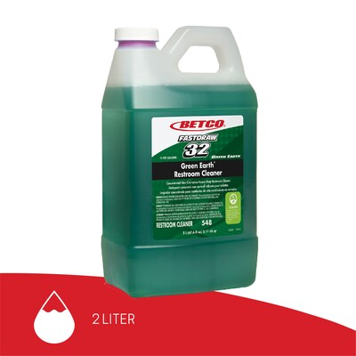 Betco Fastdraw 32 Green Earth Restroom Cleaner, Citrus Floral, 2 L Bottle, 4/Carton (5484700)