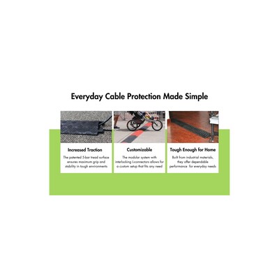 Checkers FastLane 4" 1 Channel Fastlane Drop-Over Cord Cover Cable Protector, Yellow (FL1X4-Y)