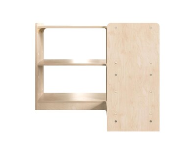 Flash Furniture Bright Beginnings 4-Section Open Corner Storage Unit, 24.5"H x 31.5"W x 31.5"D, Brown (MK-KE24046-GG)