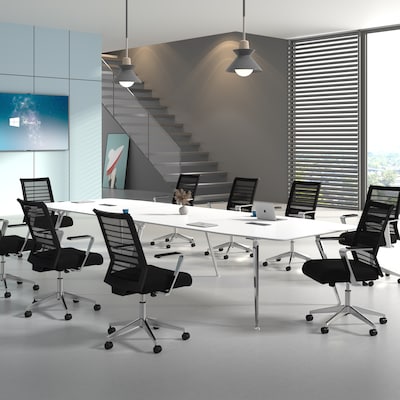 Boss Office Products Ergonomic Mesh Swivel Task Chair, Black (B6566AL-BK)