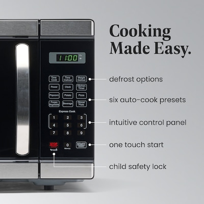 Farberware Professional 1.1 Cu. Ft. Countertop Microwave, Stainless Steel (FMO11AHTBKL)