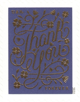 USPS Thank You Forever 100 Postage Stamps (FOR-THANKYOU100)