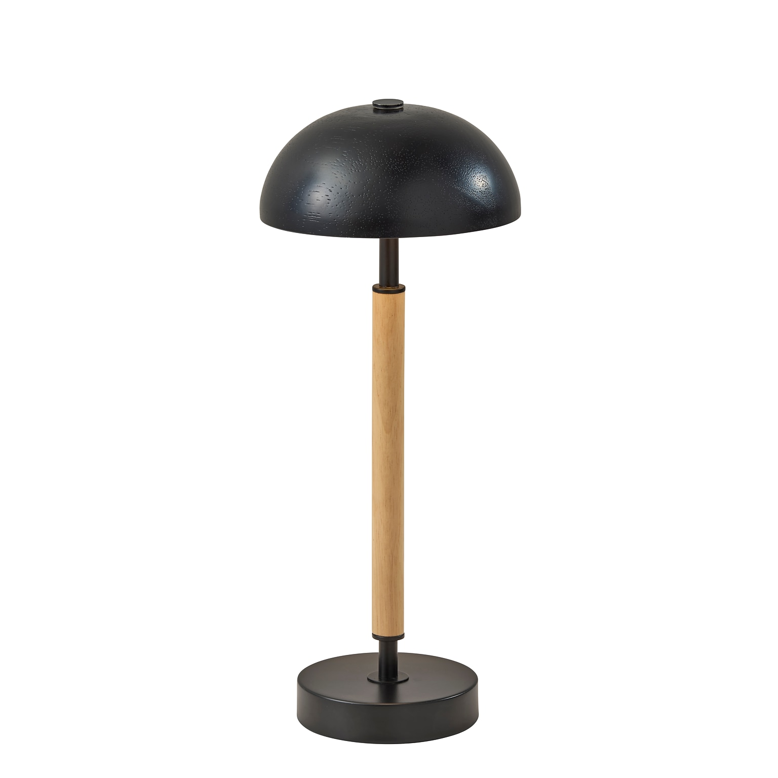 Adesso Ronny LED Cordless Table Lamp, 14.6H, Black/Natural Wood (3064-12)