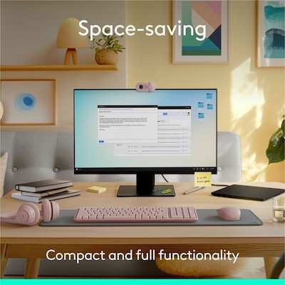 Logitech MK250 Wireless Keyboard and Optical Mouse Combo, Rose (920-013512)