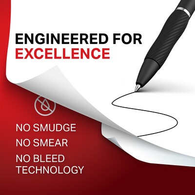 Sharpie S-Gel Retractable Gel Pen, Medium Point, Red Ink, Dozen (2096158)