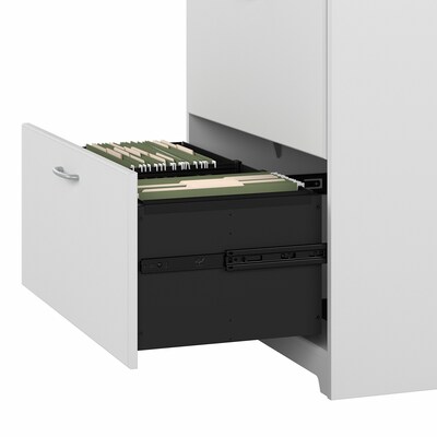 Bush Furniture Cabot 2-Drawer Lateral File Cabinet, Not Assembled, Letter/Legal, White, 31.26"W (WC31980)