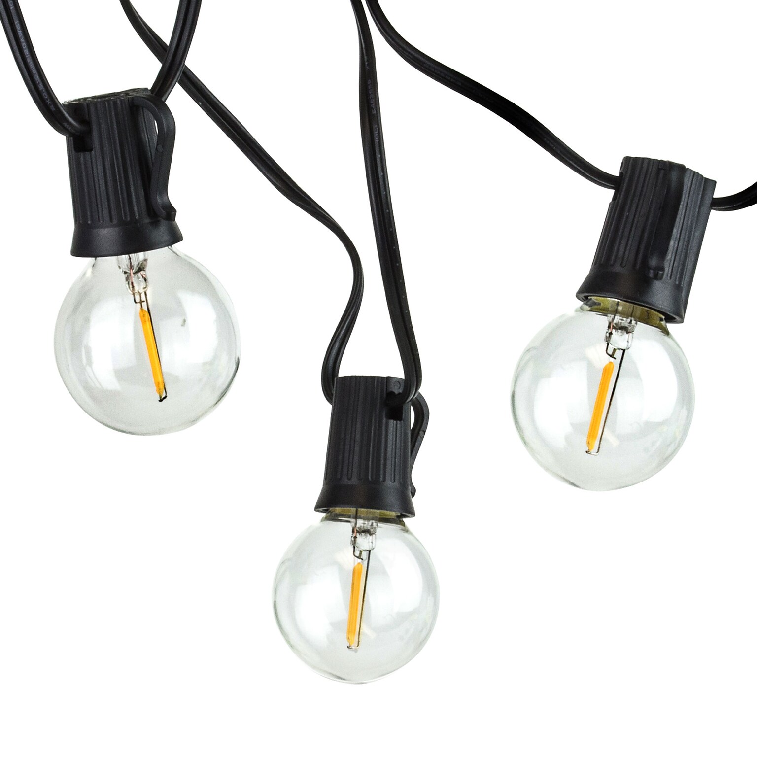 Newhouse Lighting Globe Party LED String Lights, 50 ft., Black (PSTRINGLED50)