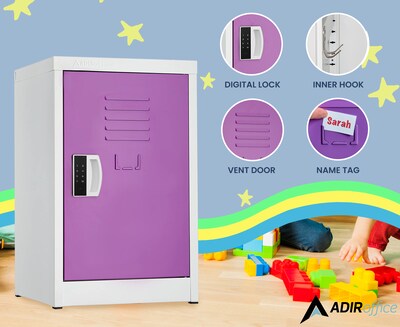 AdirOffice 24"H Single Tier Purple Storage Locker (ADI629-02-PUR-DL)